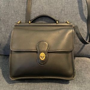 New Vintage Coach black station bag